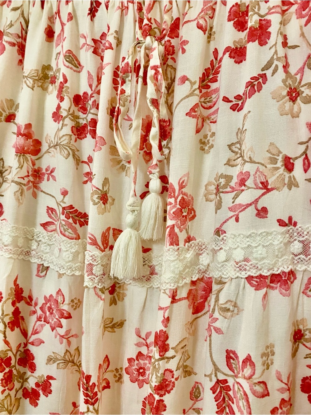 Torrid Tiered Maxi Skirt with Pink Floral Print - Size 0X - NWT! - Picture 6 of 12